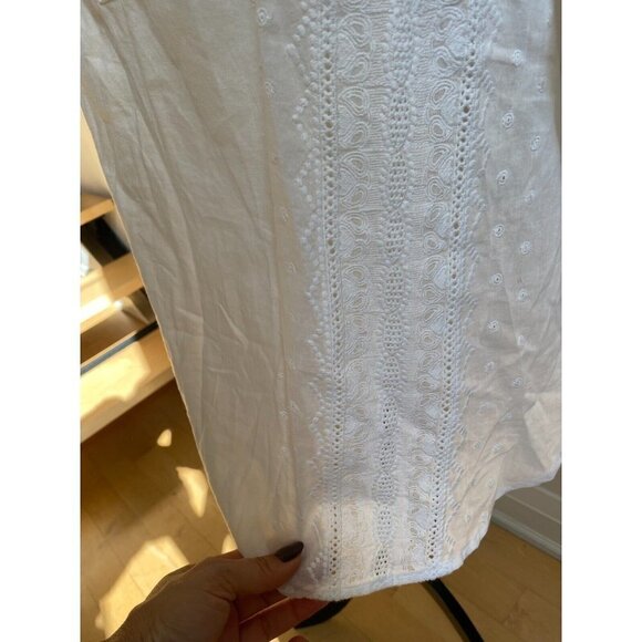 NILI Lotan BNWOT Womens Embroidered "Selene" Blouse Sz XSmall White - Picture 4 of 10
